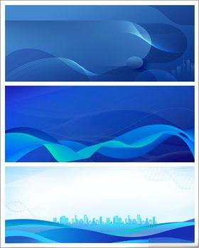 蓝色背景舞台背景海报背景