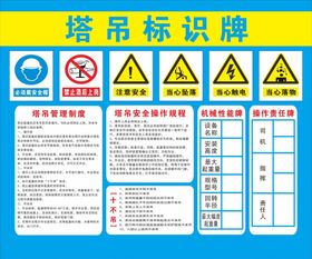 塔吊安全验收牌