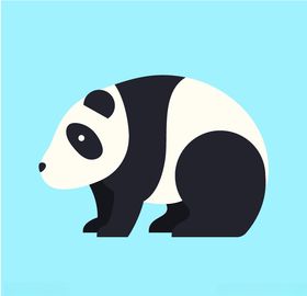 大熊猫卡通卡通农场手绘卡通动物