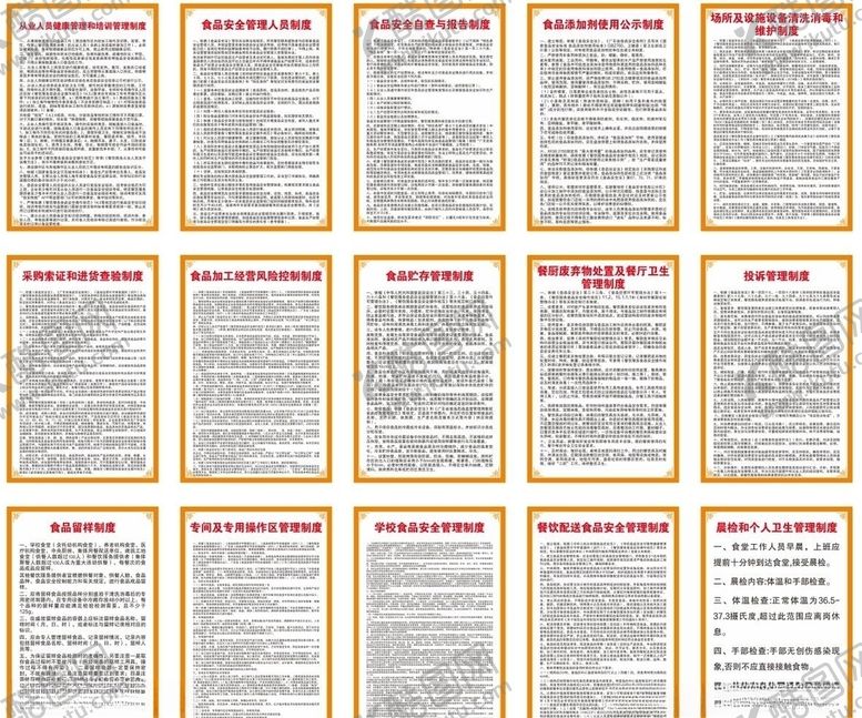 编号：94442809110116568224【酷图网】源文件下载-食堂制度拍牌