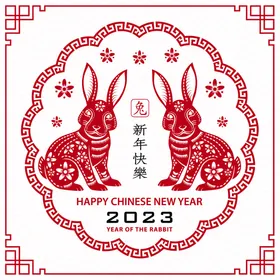 兔年新年元素2023