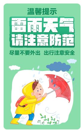 雷雨天气小心出行注意安全