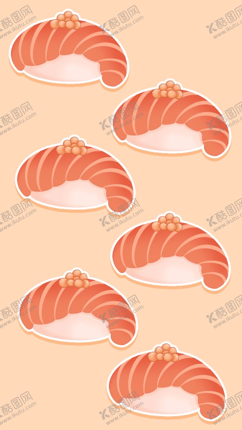 编号：29706901140356175531【酷图网】源文件下载-卡通手绘寿司壁纸