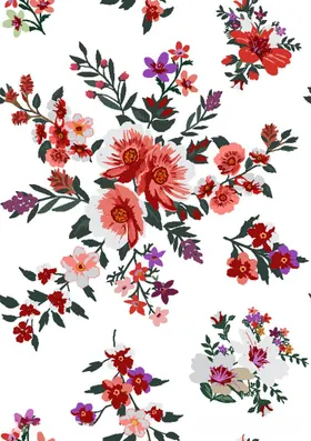 花卉图案多彩浪漫花卉元素