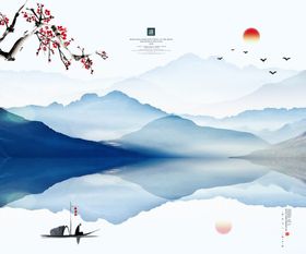 中国风三联画