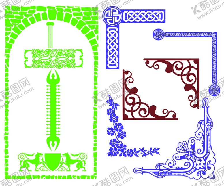 编号：95703410130129046013【酷图网】源文件下载-雕刻花纹镂空花纹