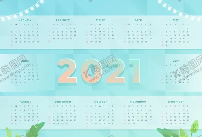编号：13139904220758027753【酷图网】源文件下载-2021新年日历