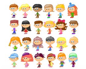 多样可爱卡通儿童形象