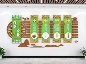 食堂餐厅文化墙设计