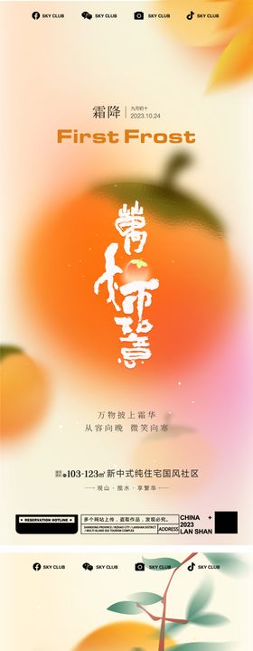 霜降插画海报系列 