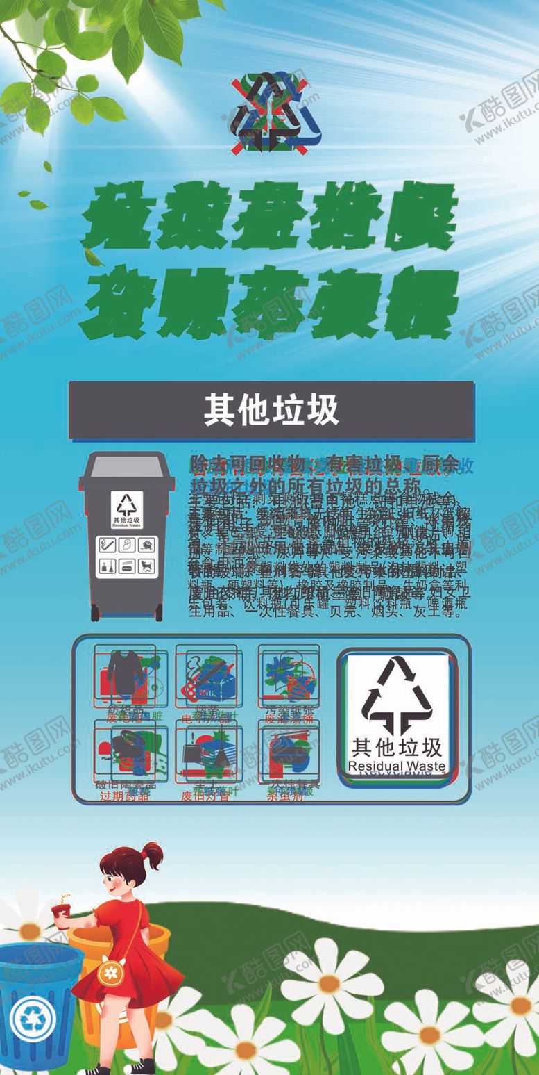 编号：40279509280516583784【酷图网】源文件下载-垃圾分类展板