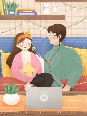 创意卡通插画图案
