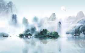 水墨山水意境图