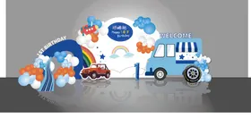 可爱汽车宝宝宴