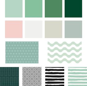 多彩几何图案配色方案