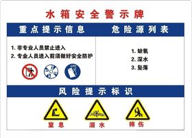 水箱安全警示牌