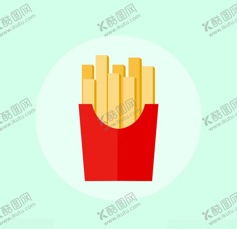 编号：85990807060307051827【酷图网】源文件下载-薯条扁平化图标