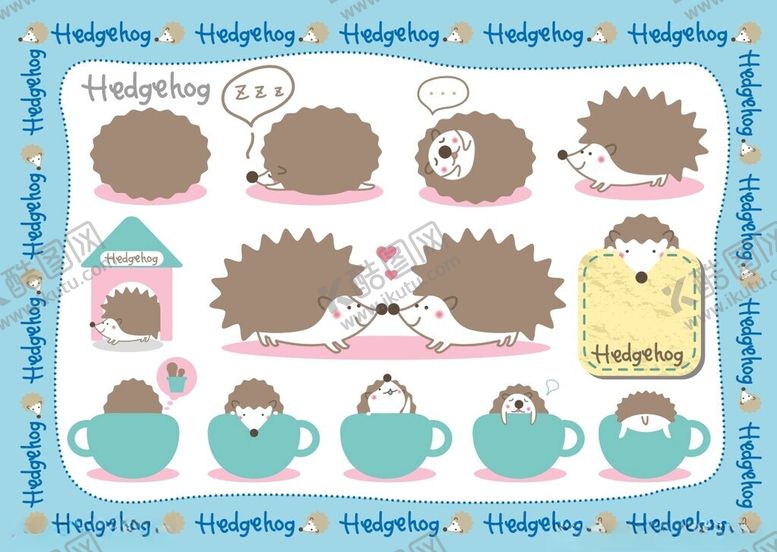 编号：47724909280058221566【酷图网】源文件下载-卡通刺猬表情