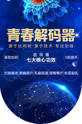 美容超微雕仪器吊旗图片