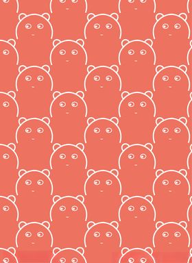 西柚色小熊壁纸