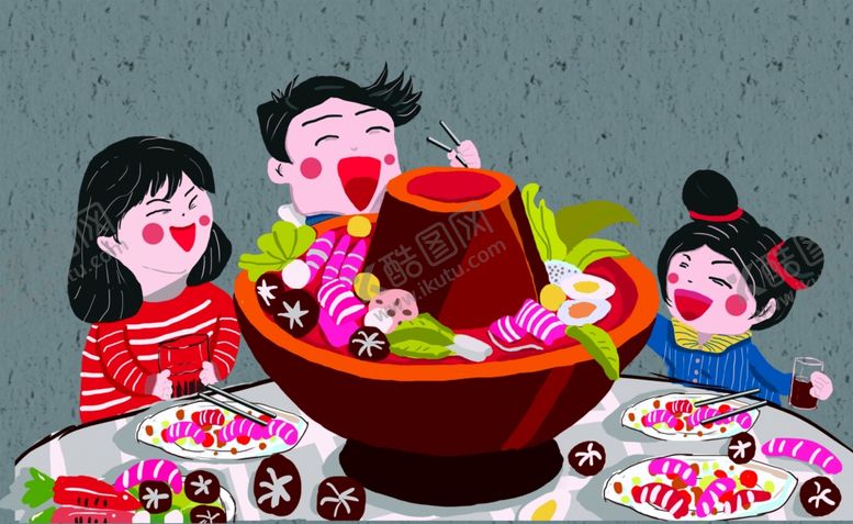 编号：78522207122220348169【酷图网】源文件下载-传统美食家人火锅
