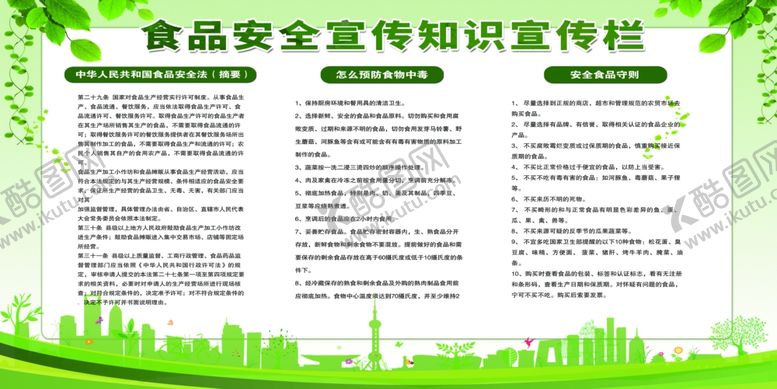 编号：67507110220906342190【酷图网】源文件下载-食品安全宣传栏
