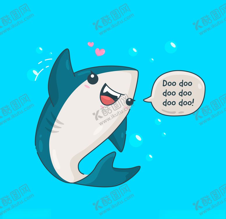 编号：21690510021153459036【酷图网】源文件下载-手绘矢量鲨鱼