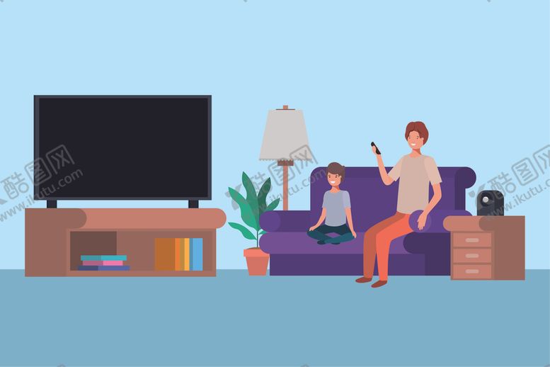 编号：63025110112018252117【酷图网】源文件下载-家庭成员生活插画