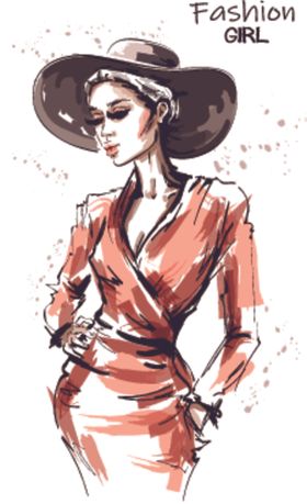 时尚窗纱美女