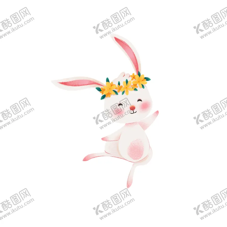 编号：98526009210809047928【酷图网】源文件下载-头戴桂花玉兔