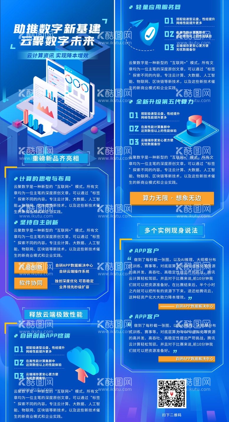 编号：48396811271059244779【酷图网】源文件下载-科技感云计算资讯APP赋能信息长图