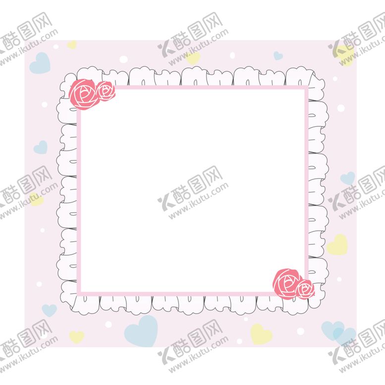 编号：53905810220351033372【酷图网】源文件下载-卡通边框爱心水彩