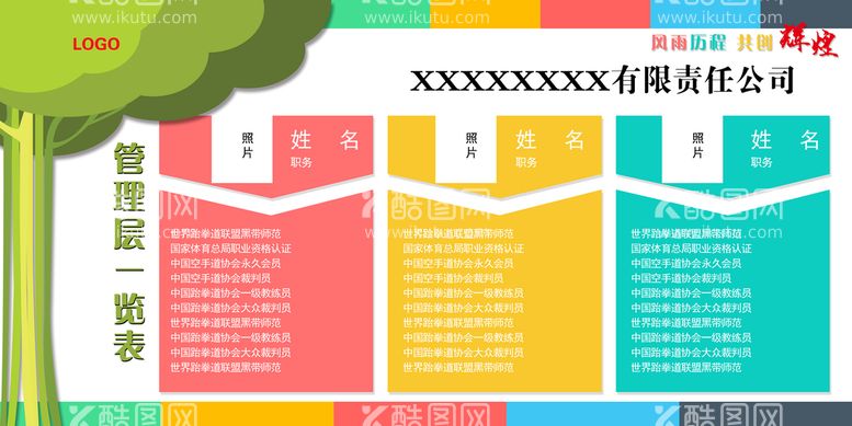 编号：43965709281523232564【酷图网】源文件下载-管理层一览表