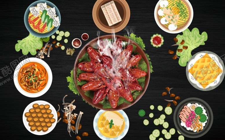 编号：39359806240316158132【酷图网】源文件下载-美食背景墙