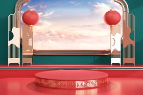 C4D国风电商展台