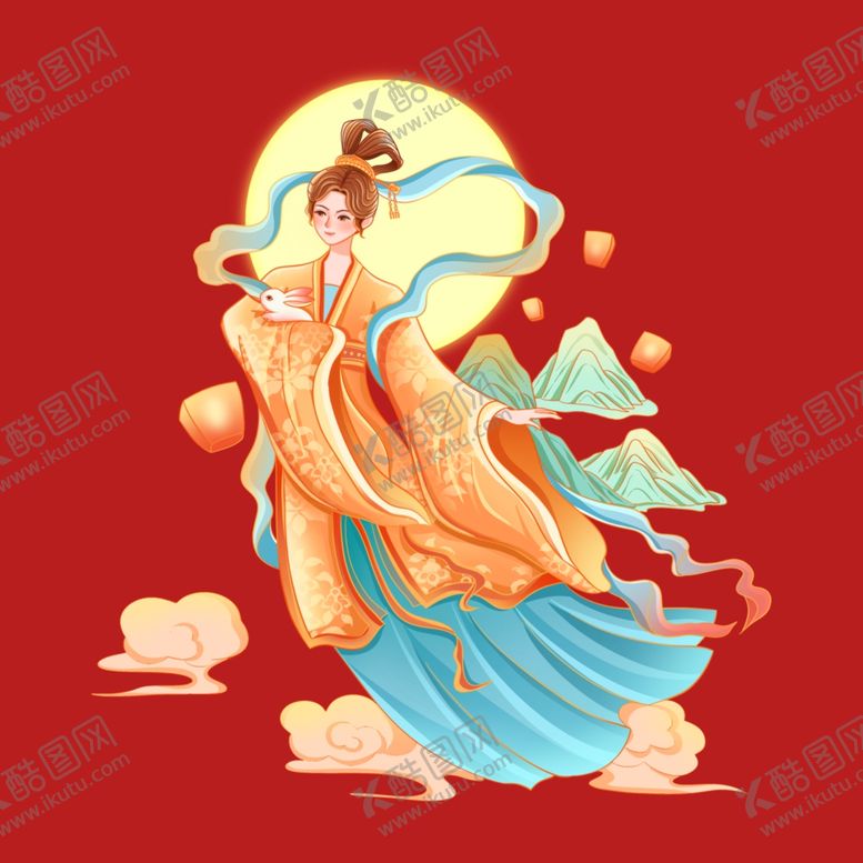 编号：39360902190737118377【酷图网】源文件下载-中秋节嫦娥