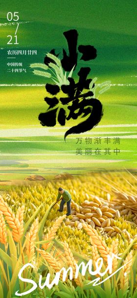 小满节气海报