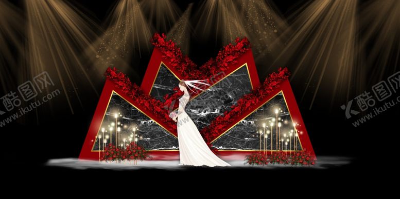 编号：19916810310827198479【酷图网】源文件下载-红色婚礼设计背景图片