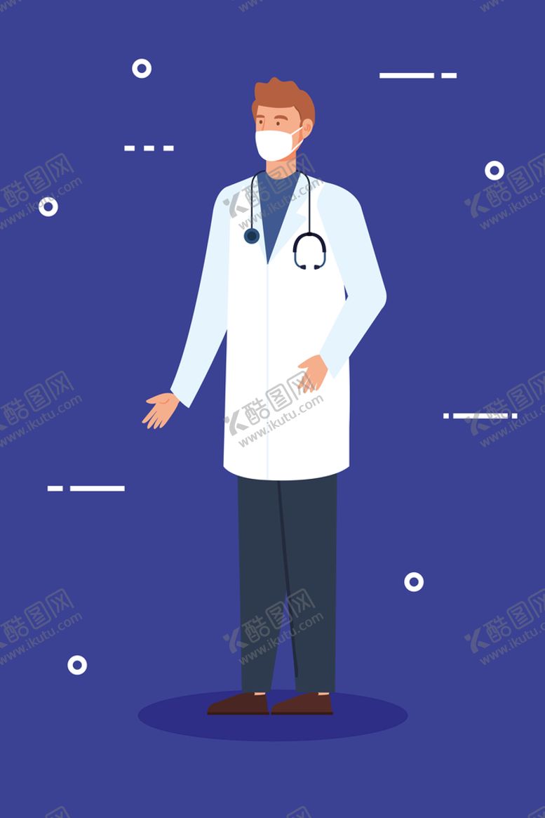 编号：91775001270159503910【酷图网】源文件下载-戴口罩的医生