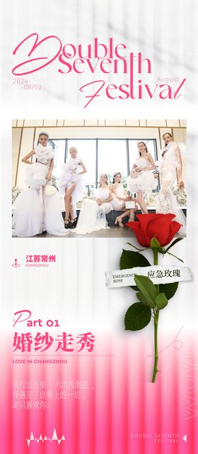 婚纱七夕走秀海报