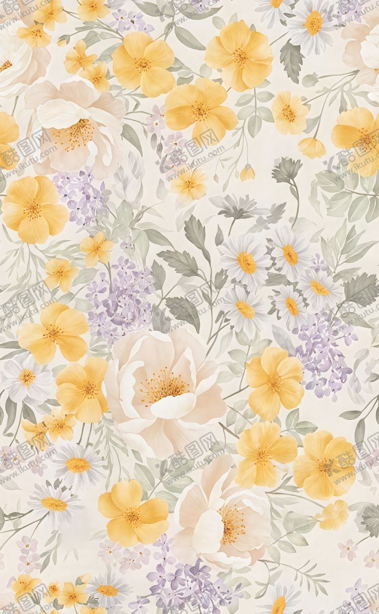 编号：51915509290913181445【酷图网】源文件下载-花卉图案背景图