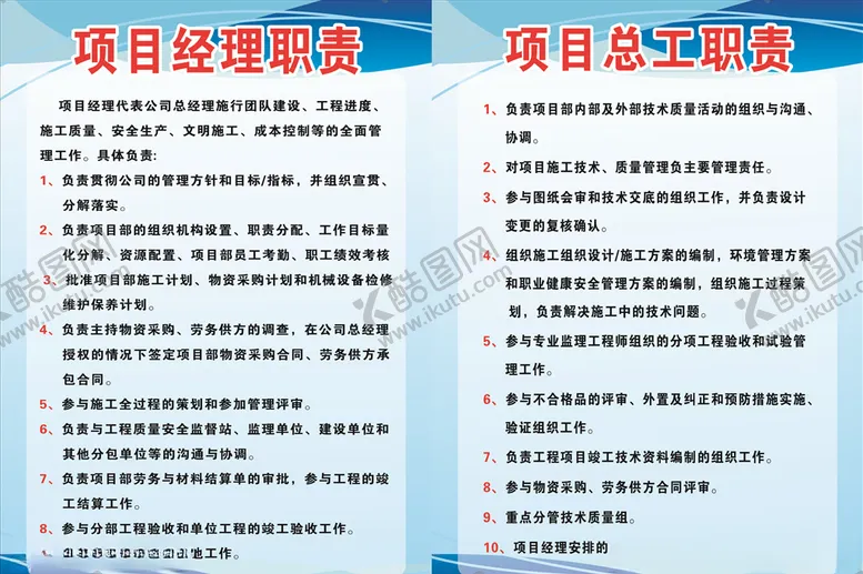编号：74254307070450398092【酷图网】源文件下载-项目职责