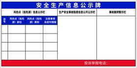 安全生产安全隐患公示牌