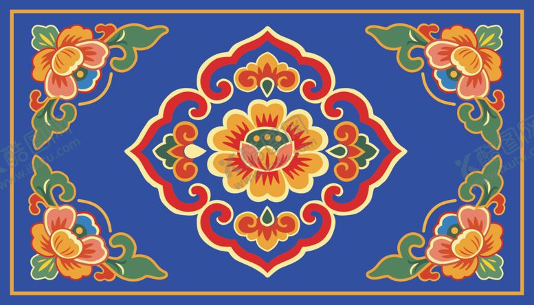 编号：61972105051756558780【酷图网】源文件下载-传统中式花卉图案装饰画