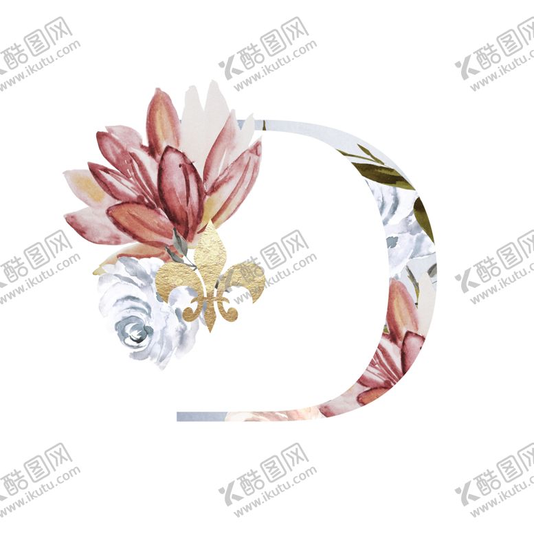 编号：38647712102244498928【酷图网】源文件下载-花卉字母