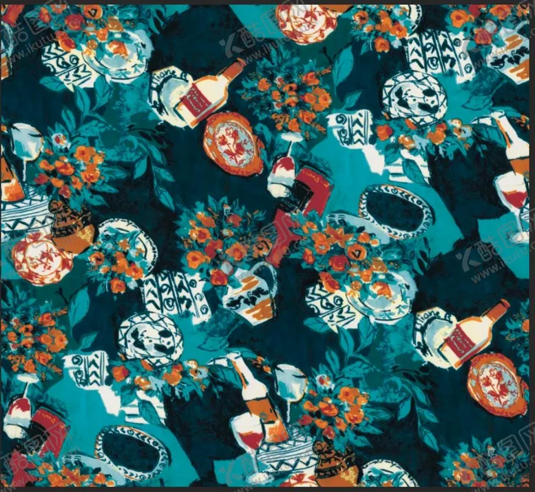 编号：80426709241001048456【酷图网】源文件下载-油画花瓶扫描版
