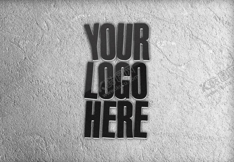 编号：38091205152000181007【酷图网】源文件下载-墙体立体LOGO样机