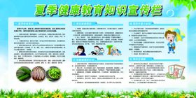 夏季健康教育知识展板