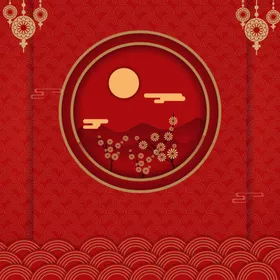 小年春节中国元素灶神猪