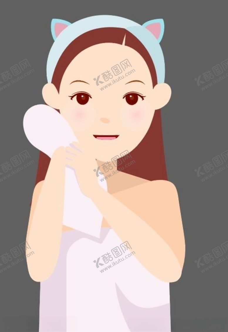 编号：98671010310751561511【酷图网】源文件下载-美女洗脸护肤美容步骤矢量